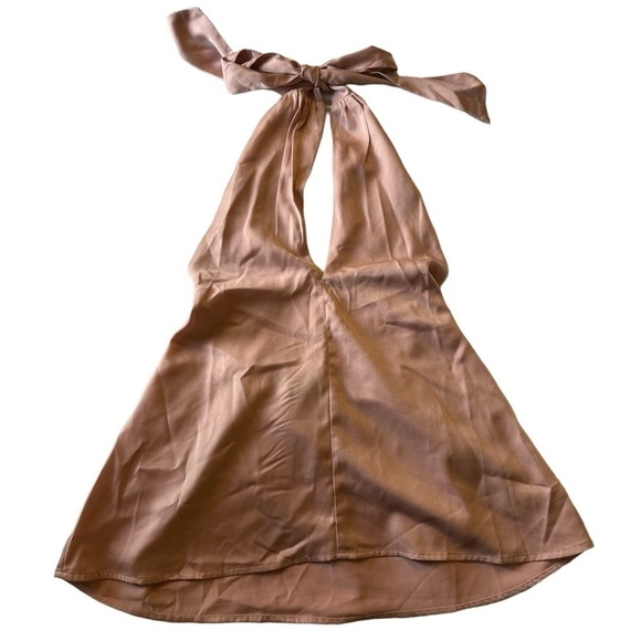 Vici Collection Crossover Halter Satin Blouse in Pink Size XS NWT - Picture 3 of 6